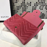 Gucci GG Marmont Velvet Leather WOC Pink 2582 20cm - 2