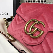 Gucci GG Marmont Velvet Leather WOC Pink 2582 20cm - 3