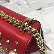 Gucci Padlock 19.5 studded pearl red 2624 - 5