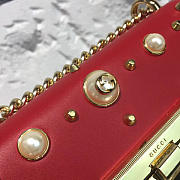 Gucci Padlock 19.5 studded pearl red 2624 - 6