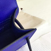 Hermès Kelly Pochette Epsom 22 Blue/Silver BagsAll Z2682 - 2