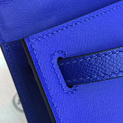 Hermès Kelly Pochette Epsom 22 Blue/Silver BagsAll Z2682 - 3