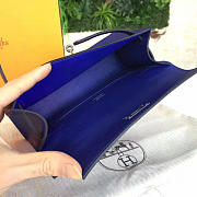 Hermès Kelly Pochette Epsom 22 Blue/Silver BagsAll Z2682 - 6