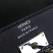 Hermès Kelly Clutch 20 Black/Silver BagsAll Z2852 - 3