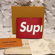 Louis Vuitton Supreme pocket wallet 3803 Red - 1