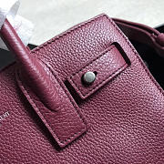 YSL Classic Sac De Jour Nano 22 Red Wine Grained Leather BagsAll  - 6