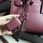 YSL Classic Sac De Jour Nano 22 Red Wine Grained Leather BagsAll  - 5