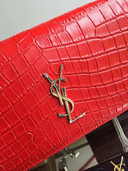 YSL Monogram Kate Crocodile Embossed Shiny Leather BagsAll 5024 - 4