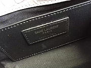YSL Monogram Kate Silver Tassel In Embossed Crocodile Shiny Leather- BagsAll 5039 - 2