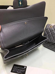 CHANEL Lambskin Leather Flap Bag Gold/Silver Grey 30cm  - 5