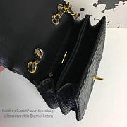 Chanel Snake Embossed Flap Shoulder Bag Black A98774 20cm - 2