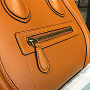 BagsAll Celine Leather Micro Luggage Orange Z1076 26.5cm  - 2