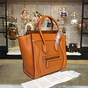 BagsAll Celine Leather Micro Luggage Orange Z1076 26.5cm  - 5