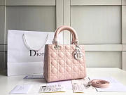 bagsAll Lady Dior Medium 24 Light Pink Silver Tone 1575 - 1