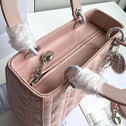 bagsAll Lady Dior Medium 24 Light Pink Silver Tone 1575 - 5