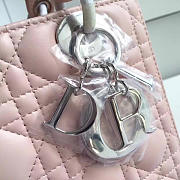 bagsAll Lady Dior Medium 24 Light Pink Silver Tone 1575 - 2