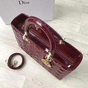 bagsAll Lady Dior Large 32 Red Wine Shiny 1595 - 5