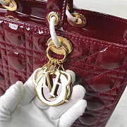 bagsAll Lady Dior Large 32 Red Wine Shiny 1595 - 4