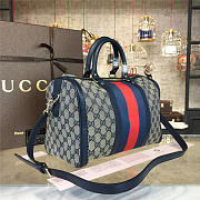 Gucci GG Ophidia Canvas 33 Supreme Handle Bag  - 5