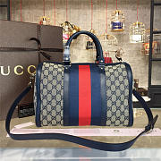 Gucci GG Ophidia Canvas 33 Supreme Handle Bag  - 4