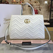 Gucci GG Marmont 35 Matelassé White Tote 2228 - 2
