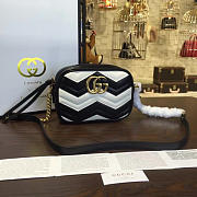 Gucci GG Marmont 18 Matelassé Black White Leather 2243 - 2