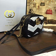 Gucci GG Marmont 18 Matelassé Black White Leather 2243 - 3