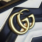 Gucci GG Marmont 18 Matelassé Black White Leather 2243 - 5