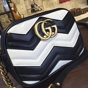 Gucci GG Marmont 18 Matelassé Black White Leather 2243 - 6