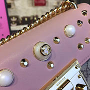 Gucci GG Leather 20 Pearl Padlock studded Ophidia Pink 2386 - 2