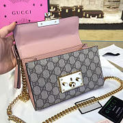 Gucci GG Leather 20 Pearl Padlock studded Ophidia Pink 2386 - 4
