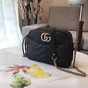 Gucci GG Marmont 27 Matelassé Black Leather 2447 - 2