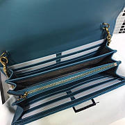 Gucci GG Marmont Velvet Leather WOC Blue Touquoise 2568 20cm  - 3