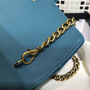 Gucci GG Marmont Velvet Leather WOC Blue Touquoise 2568 20cm  - 2