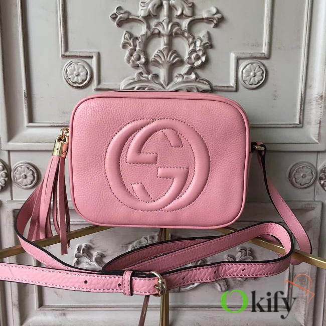Gucci Soho Disco 21 Leather Bag Lighter Pink Z2601 - 1