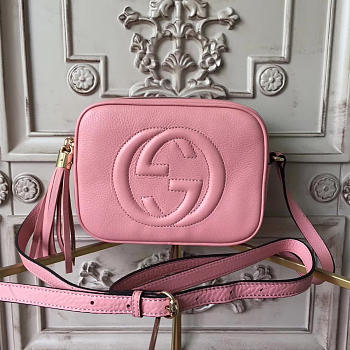 Gucci Soho Disco 21 Leather Bag Lighter Pink Z2601