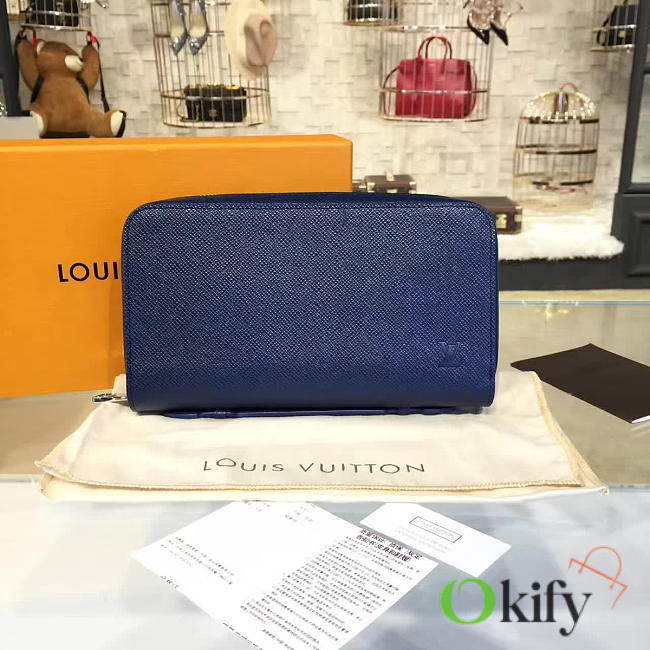 LOUIS VUITTON ZIPPY Wallet 22 Navy Blue 3146 - 1