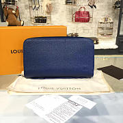 LOUIS VUITTON ZIPPY Wallet 22 Navy Blue 3146 - 1