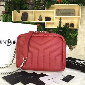 YSL Classic Toy 21 Monogram Bowling Red Leather 4716