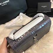 YSL Sunset Chain Bag 17 Crocodile Embossed Shiny Leather BagsAll 4829 - 2