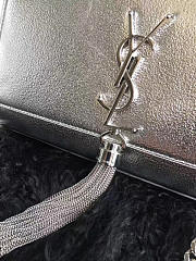 YSL Kate Cain Wallet With Tassel In Crinkled Metallic Leather BagsAll 5003 - 3