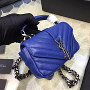 YSL Quilted Monogram College 18 Blue 5070 - 4