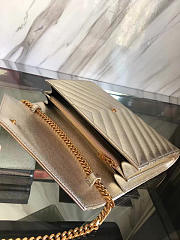 YSL Envelope Chain Bag Gold Crinkle Metallic 22 BagsAll 5088 - 3