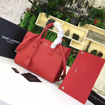 YSL Sac De Jour 26 Grained Leather Red BagsAll 5135