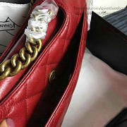 CC Red Oil Wax Leather 26.5 Perfect Edge Bag Red VS05760 - 6