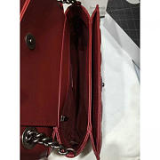 CC Quilted Calfskin Perfect Edge Bag Red Silver A14041 VS01256 26.5cm - 5