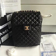 Chanel Caviar Quilted Lambskin 24 Backpack Black Gold Hardware  - 1