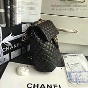 Chanel Caviar Quilted Lambskin 24 Backpack Black Gold Hardware  - 4