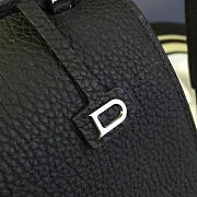 bagsAll DELVAUX Calfskin Mini Le Mutin Saddle Bag Black 1499 - 5