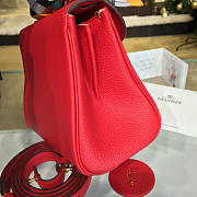 bagsAll Delvaux Mini Brillant Satchel Grained Calfskin Leather Red 1503 - 5